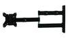 Double arm flat screen wall mount with tilt and swivel 10"- 28" max weight 15kg - Piano black Including security Allen key and locking screws