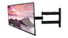 Double arm flat screen wall mount with tilt and swivel 10"- 28" max weight 15kg - Piano black Including security Allen key and locking screws