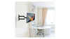 Double arm flat screen wall mount with tilt and swivel 10"- 28" max weight 15kg - Piano black Including security Allen key and locking screws