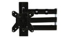 Double arm flat screen wall mount with tilt and swivel 10"- 28" max weight 15kg - Piano black Including security Allen key and locking screws