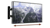 Double Arm Flat Screen Wall Mount w/ Tilt &amp; Swivel - Blk