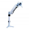 Full motion single arm flat screen desk mount for screens up to 24" max weight 9kg - Silver
