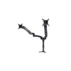 Clearance - Box Damage. Full motion twin screen with dual articulated arms flat screen desk mount for screens up to 24" max weight 9kg - Graphite black