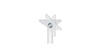 Ceiling / Wall Mount with Tilt for use with 50mm Poles &ndash; white
