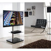 Flat Screen TV Stand with Square Base max weight 30kg - Black