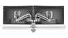 KX Low-Profile Dual Monitor Arms Desk Mount Silver