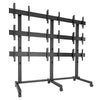 FUSION&trade; 3 x 3 Micro-Adjustable Large Freestanding Video Wall 40" - 55" Black Maximum Weight 45.4Kg