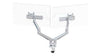 Ascend Dual Gas Arm with Lateral Plates &amp; desk Clamp - Silver