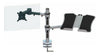 Dual Beam Manual Height Adjustment Desk Arm with Laptop Holder Comes with Desk Clamp &amp; Through Desk Fixing
