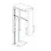 Fixed Under Desk CPU Holder with Width and Height Adjustability
