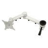 Stream Range Dual Beam Extension Arm for Single Screen &ndash; White