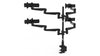 Quad Screen with Lateral Extension and Desk Clamp - Black