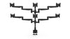 Six Screen with Desk Clamp - Black