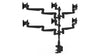 Six Screen with Desk Clamp - Black