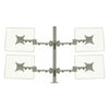 Stream Quad Desk Mount up to 23" Screens Silver Maximum overall Weight 80Kg Maximum VESA 100mm x 100mm.