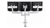 Triple Screen with Lateral Extension Plates and Desk Clamp - Silver