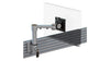 Single Beam Arm with Manual Height Adjustment - Tool Rail Fixing - Silver