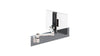 Dual Beam Monitor Arm with Ratchet Height Adjustment and Tool Rail Fixing - White