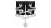 Quad Screen and Desk Clamp - Silver