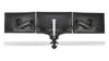 KX Low-Profile Triple Monitor Arms Column Desk Mount Black