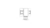 Impact&trade; Floor Mounted Back-to-Back Kiosk Portrait 50&rdquo; White