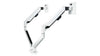 Serene Dual Gas Assisted Monitor Arm - White