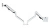 Serene Dual Gas Assisted Monitor Arm - White