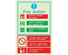 Everlux 83351 - 200x150 Fire Action Sign 200mm x 150mm