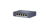 Hikvision DS-3E0505HP-E network switch Unmanaged Gigabit Ethernet (10/100/1000) Power over Ethernet (PoE) Blue 4 Port Gigabit Unmanaged POE Switch