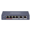 Hikvision DS-3E1106HP-EI network switch Managed Fast Ethernet (10/100) Power over Ethernet (PoE) Grey 4 Port Fast Ethernet Smart POE Switch