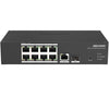 Hikvision DS-3T1310P-SI/HS network switch Managed L2 Gigabit Ethernet (10/100/1000) Power over Ethernet (PoE) Black Industrial 8 Port Switch 110W 2xHi PoE Out