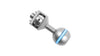 3/8" ball head with ARRI locator pins for use with magic arms and other ball head clamps - Space Grey