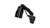 D-Tap to Canon LP-E6 Dummy Battery Coiled Cable - 16" - 36" - Raven Black