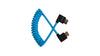 90-Degree Angle HDMI to HDMI Coiled Cable - Blue
