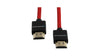 16" HDMI to HDMI High Speed 4K 3D Nylon Braided Male Cable 60HZ HDMI 2.0 18Gbps HDR Metadata - Cardinal Red
