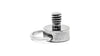 Loop screw for attaching a camera strap to cages and other equipment with a 1/4"-20 thread