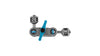 Cine magic arm with double ball heads featuring 3/8" ARRI locator pin mounts - Space Grey