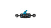 Cine magic arm with double ball heads featuring 3/8" ARRI locator pin mounts - Black