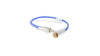 12" Mini XLR Male to 3.5mm Locking Screw-On Stereo Mini Plug Audio Cable - Blue