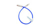 12" Mini XLR Male to 3.5mm Locking Screw-On Stereo Mini Plug Audio Cable - Blue