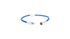 12" Mini XLR Male to 3.5mm Locking Screw-On Stereo Mini Plug Audio Cable - Blue