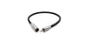 12" Mini XLR Male to 3.5mm Locking Screw-On Stereo Mini Plug Audio Cable - Black