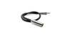 12" Mini XLR Male to 3.5mm Locking Screw-On Stereo Mini Plug Audio Cable - Black