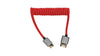 Mini HDMI to Full HDMI High Speed 4K 30 Hz 3D Nylon Braided Male Cable HDMI 2.0 18Gbps HDR Metadata - Cardinal Red