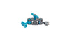 Mini quick release plate for use with magic arms and other ball head clamps - Blue