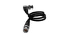 High Speed 12G SDI Straight to Right Angle Cable - Raven Black