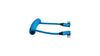 Coiled right-angle USB-C to USB-C cable - Blue