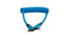 Coiled right-angle USB-C to USB-C cable - Blue