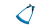Coiled right-angle USB-C to USB-C cable - Blue