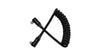 Coiled right-angle USB-C to USB-C cable - Raven Black